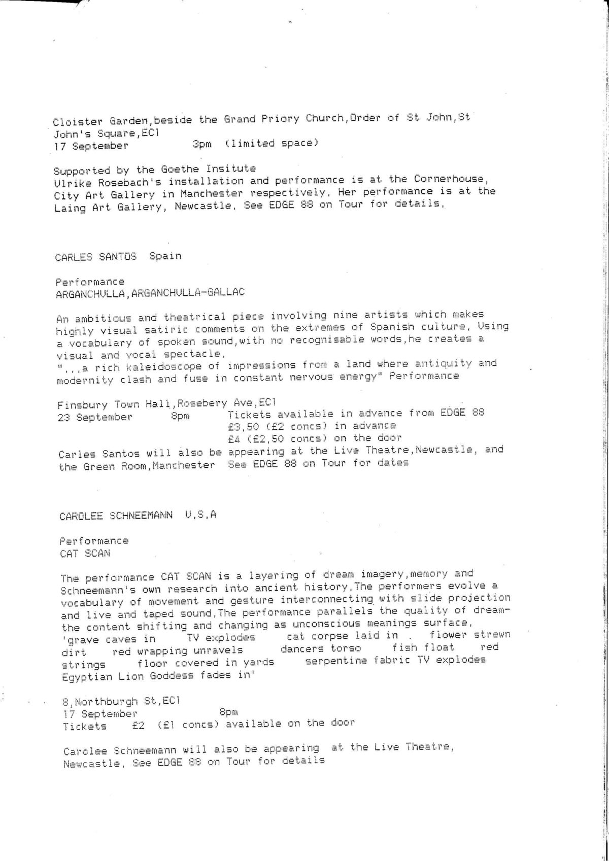Full Programme Details, 1988 (Page 8 of 13)