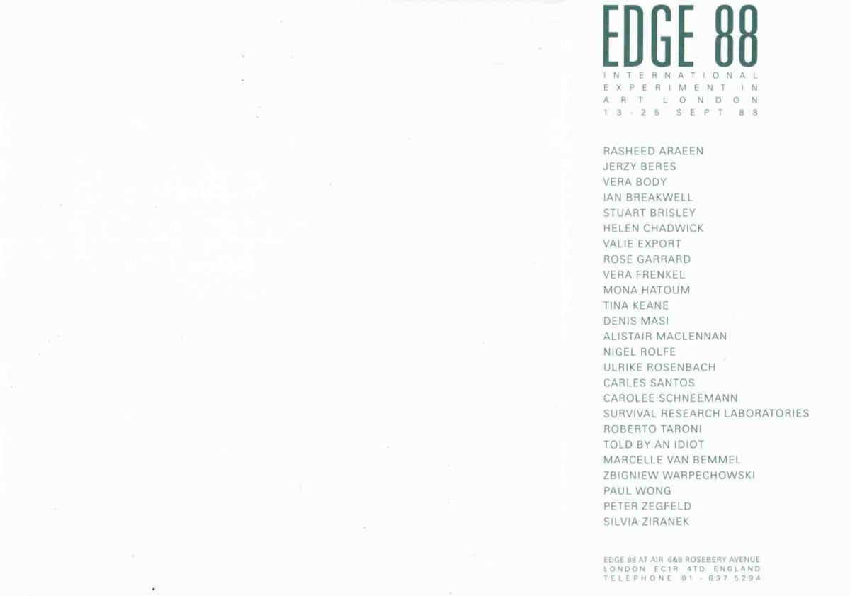EDGE 88 Leaflet, 1988