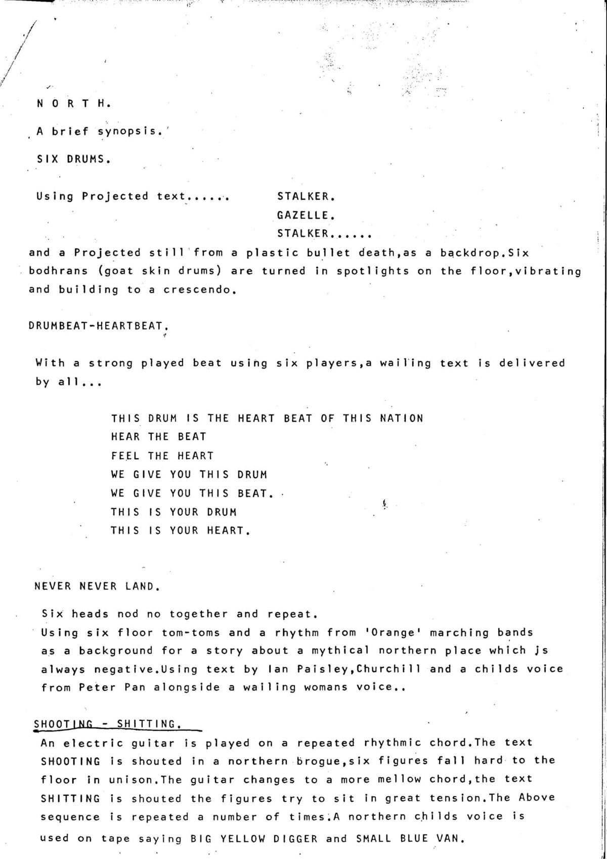 Nigel Rolfe, Proposal 'Shooting Shitting', 1988 (Page 3 of 4)