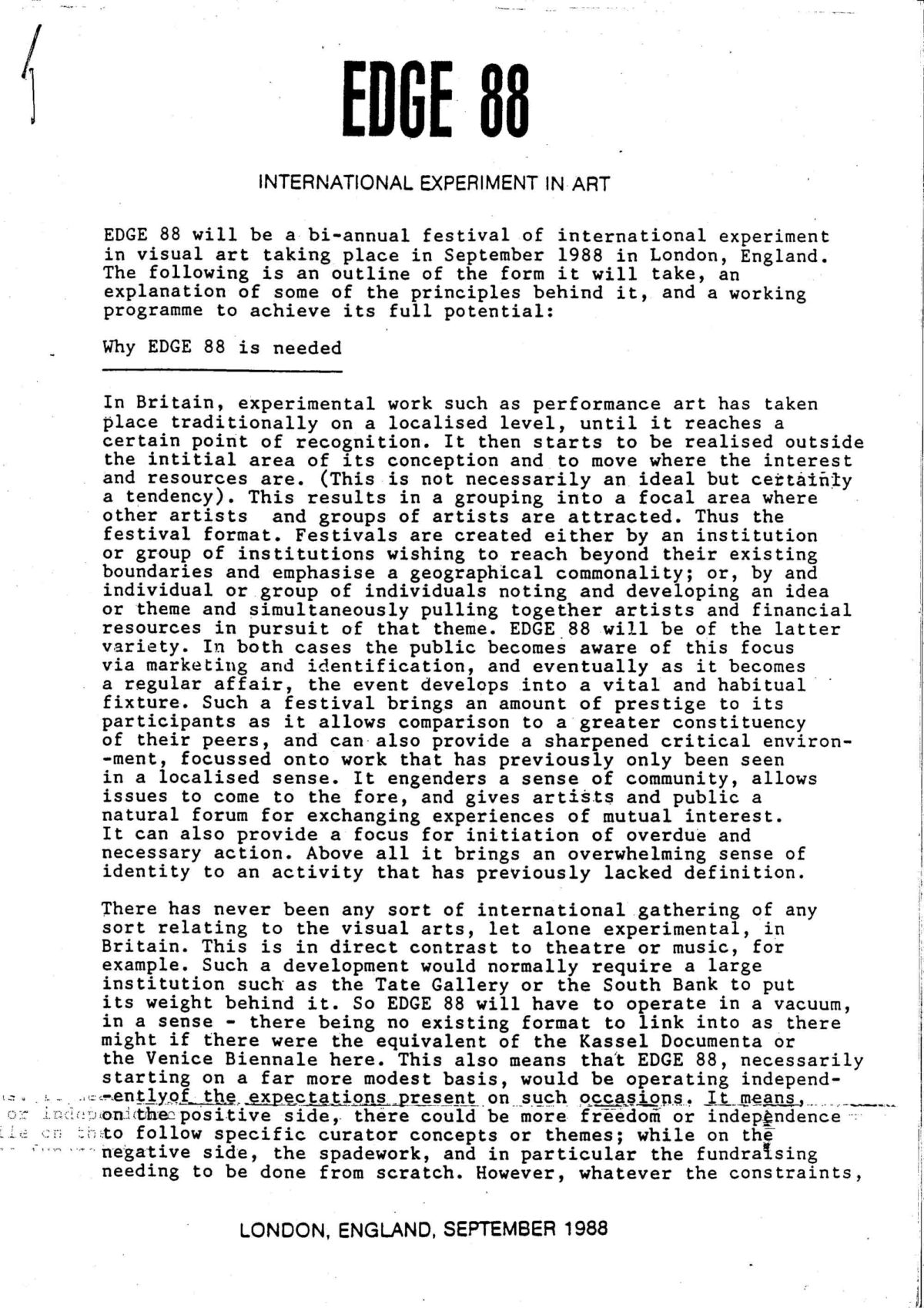Rationale, 1988 (Page 1 of 5)