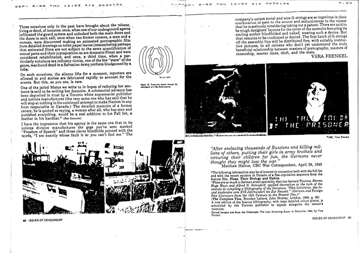 Vera Frenkel, Accompanying booklet, 1988 (Page 4 of 5)