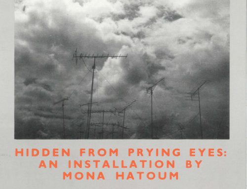 Mona Hatoum, ‘Hidden from Prying Eyes’, At the Edge leaflet, 1987. Courtesy of AIR Gallery/SPACE archive