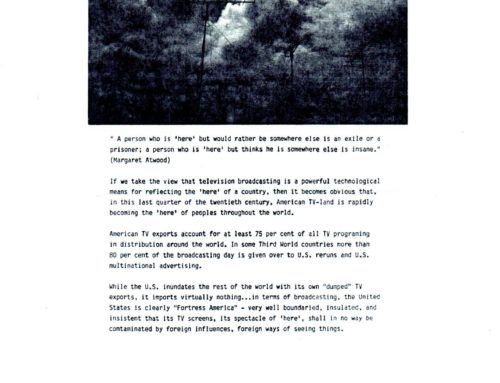 Mona Hatoum, ‘Hidden from Prying Eyes’, At the Edge Press Release, 1987. Courtesy of the Artist
